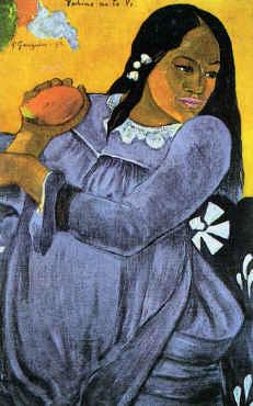Paul Gauguin Woman with Mango Norge oil painting art